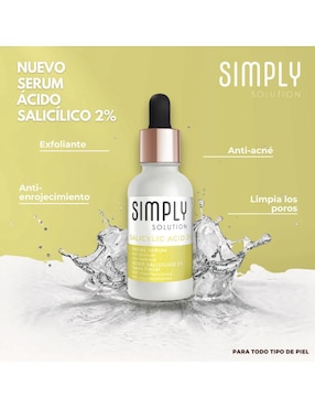 Sérum antiacné facial acido salicilico 2% Simply Solution para piel mixta y grasa