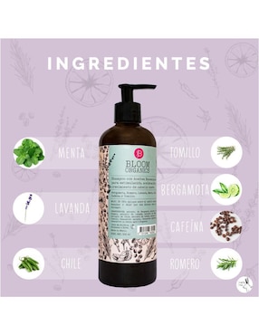 Shampoo anticaída para cabello con Aceites Esenciales Bloom Organics con 2 piezas