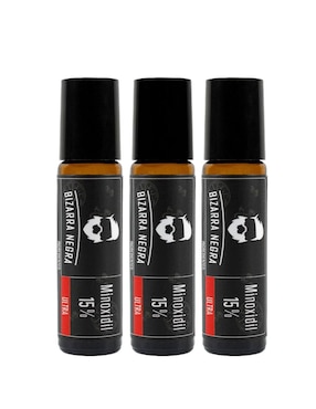Set tratamiento capilar para barba y cabello Blackbeard en roll on anticaída Bizarra Negra