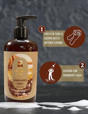 Gel corporal limpiador de ducha con aceite esencial de sándalo miel Oleum Vitae