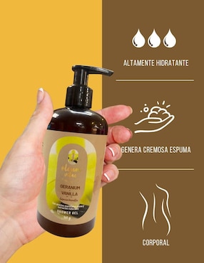 Gel corporal hidratante Aceite Esencial de Geranio Vainilla Oleum Vitae