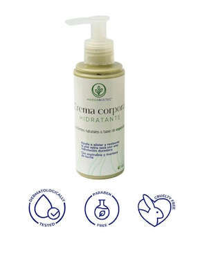 Crema para cuerpo recomendada para hidratar día y noche Hadosbiotec Línea élite para piel normal y seca