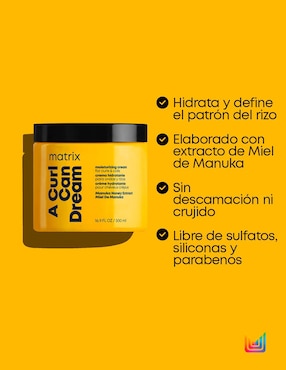 Crema para cabello rizado Matrix A Curl Can Dream para hidratar