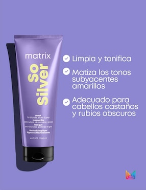 Mascarilla matizadora para reparar Matrix So Silver