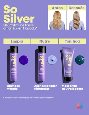 Mascarilla matizadora para reparar Matrix So Silver