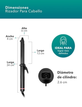 Rizadora Rca 25 mm de cerámica - turmalina