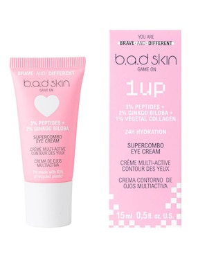 Crema para contorno de ojos recomendada para prevenir signos de la edad de día y noche B.A.D Skin Game on para piel normal y sensible