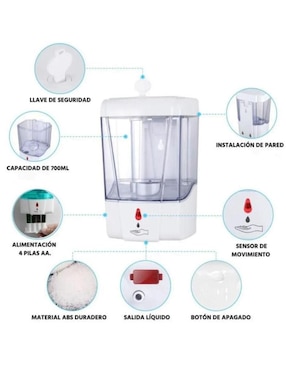 Dispensador de jabón con base Ventdepot de plástico