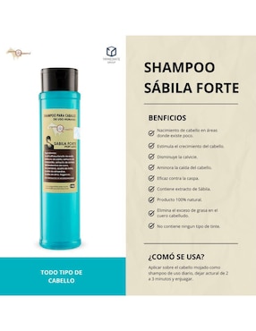 Shampoo anticaída para cabello Sábila Forte Yeguada La Reserva 700 ml