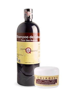 Set capilar Yeguada La Reserva Shampoo De Caballo Negro + Colágeno Chico para todo tipo 2 piezas