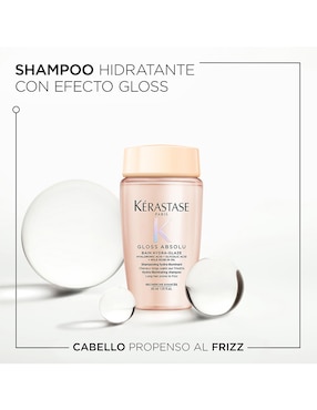 Shampoo para cabello seco Bain Hydra-Glaze Travel Size Kerastase Gloss Absolu 30 ml