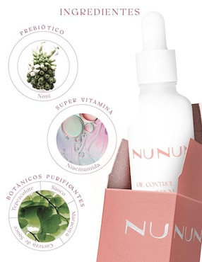 Sérum antiacné facial Oil Control Nunun Skin de piel mixta y grasa