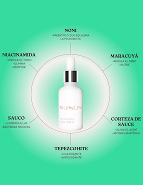Sérum antiacné facial Oil Control Nunun Skin de piel mixta y grasa