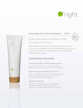 Acondicionador para cabello Purple Sose O'Right
