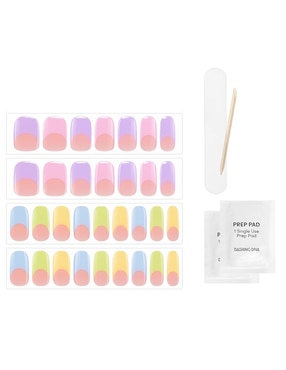Kit stickers de gel para uñas Dashing Diva Glaze Pastel Baby