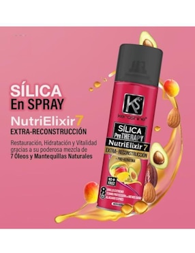 Set capilar Kerashine Sílica Spray Nutrielixir Protección Térmica para todo tipo 3 piezas