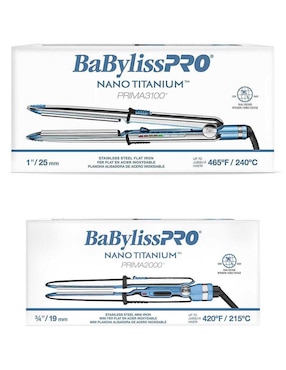 Set alaciadora Babyliss Pro Prima3100 y Prima2000 placas de nano titanium
