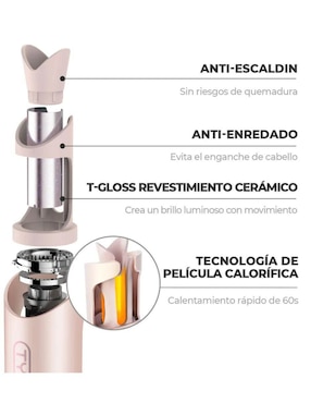 Rizadora de cabello Tymo Curl Go 25 mm de cerámica - turmalina
