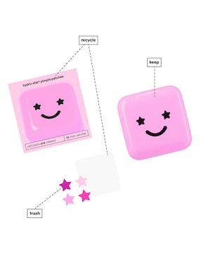 Parches para acné hydro-stars Starface Big Pink