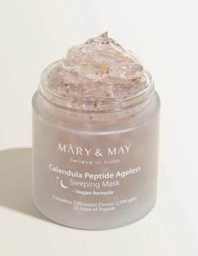 Mascarilla Vegan Calendula Peptide Ageless para hidratar Mary & May