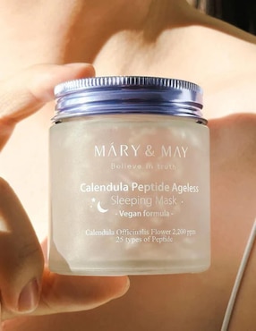 Mascarilla Vegan Calendula Peptide Ageless para hidratar Mary & May