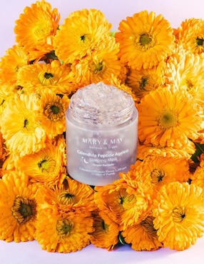 Mascarilla Vegan Calendula Peptide Ageless para hidratar Mary & May