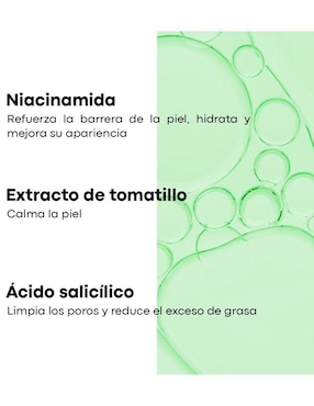 Sérum facial Equilibrio Hidratante y Matificante con Ácido Salicílico, Niacinamida, Alga Laminaria y Bioflavonoides 30G Emotions Labs Equilibrio de piel mixta y grasa