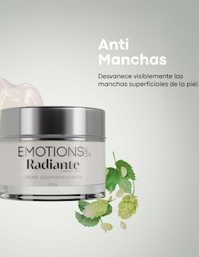 Crema facial recomendada para aclarar día Emotions Labs Radiante para todo tipo piel