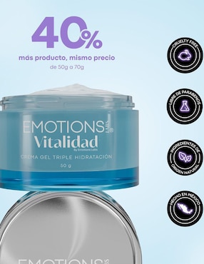 Crema facial recomendada para hidratar día y noche Emotions Labs Vitalidad para piel normal y seca