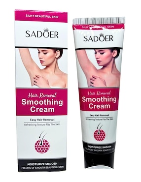 Crema depilatoria para cualquier área del cuerpo de día y noche Sadoer para piel normales y sensibles