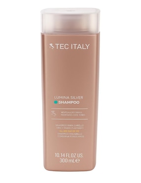 Shampoo matizador de canas para cabello teñido Lumina Silver Shampoo Tec Italy 300 ml
