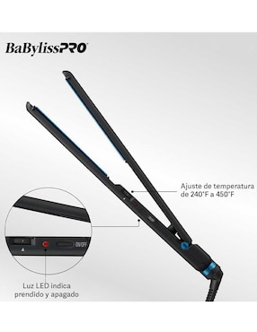Alaciadora Babyliss Pro BNTMB4072TUC placas de nano titanium