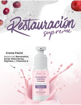 Crema facial recomendada para prevenir signos de la edad de día y noche She Is Skincare para todo tipo piel