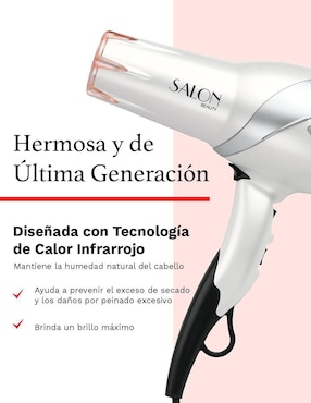 Secadora de cabello Salon Beauty White Edition SB5200