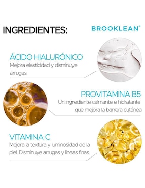 Sérum facial Ácido Hialurónico Antienvejecimiento Brooklean de todo tipo piel