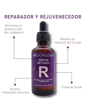Sérum facialRetinol Regenerador Anti Arrugas Brooklean de todo tipo piel