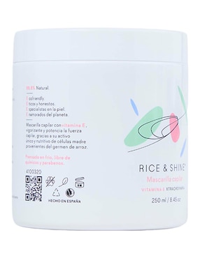 Tratamiento para capilar Mascarilla Capilar reparador Rice & Shine
