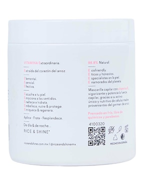 Tratamiento para capilar Mascarilla Capilar reparador Rice & Shine