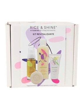 Kit tratamiento facial y corporal Revitalizante reafirmante antiedad Rice & Shine