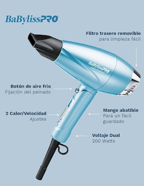 Secadora de cabello Babyliss Pro Nanotitanium bnt910