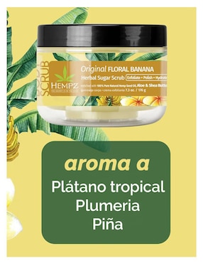 Limpiador exfoliante de plátano floral 176g Hempz para todo tipo de piel