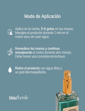 Limpiador facial suave hidratante 100ml Blauverde para desmaquillar
