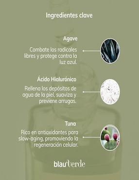 Sérum hidratante facial Plantas Desérticas 30ml Blauverde de piel seca