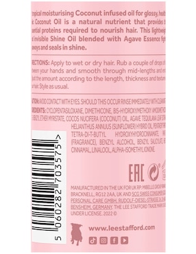 Aceite para cabello seco Coco Loco Shine Oil Lee Stafford 75 ml