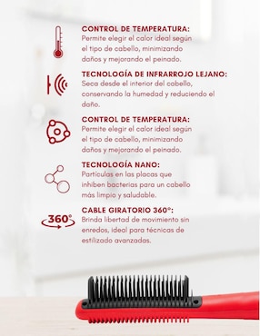 Cepillo eléctrico Kamusa alaciadora y rizadora
