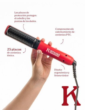 Cepillo eléctrico Kamusa alaciadora y rizadora