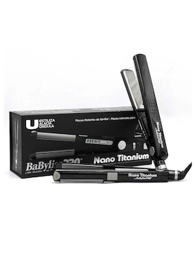 Set alaciadora Babyliss Pro placas de titanio