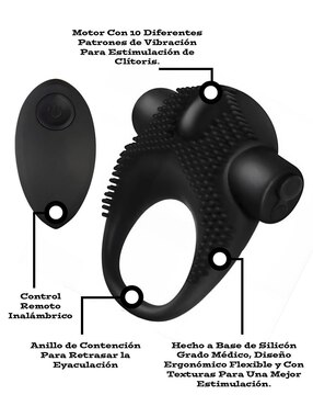 Anillo vibrador para clítoris Lusty Otto