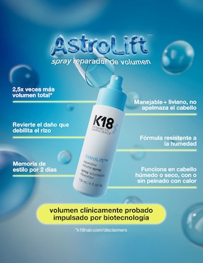 Spray para cabello todo tipo Astrolift reparative volume mist K18 118 ml