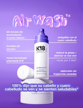 Shampoo en seco para cabello Dry Shampoo K18 Airwash 118 ml